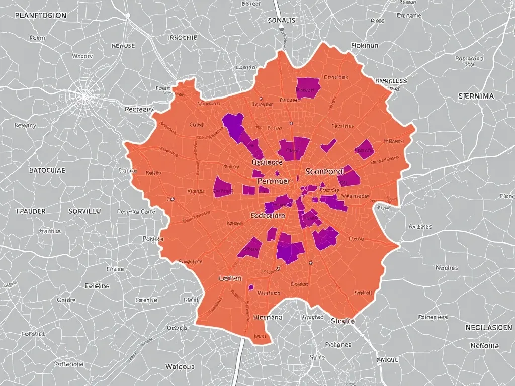 A detailed technical map of Namur city and province with hig